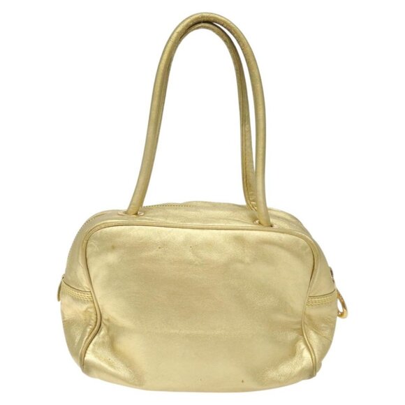 LOEWE Hand Bag Leather Gold Tone Auth - Picture 3 of 16